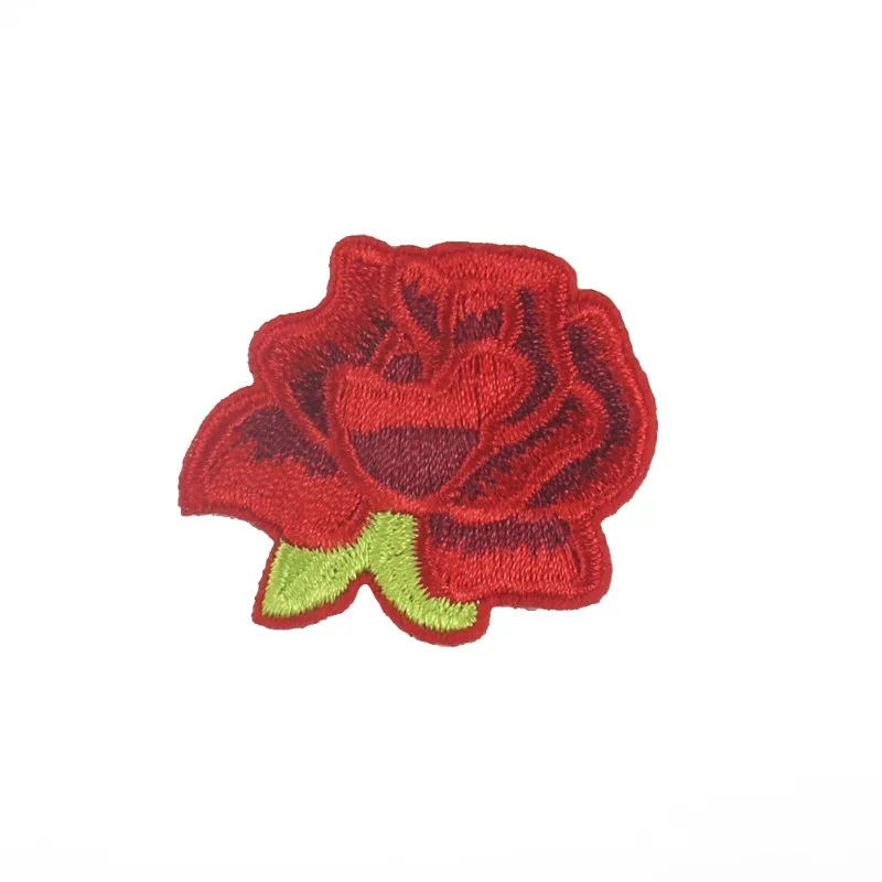 14PCS Cartoon DIY Patch Flower Set Cross-border Explosion Rose Embroidery Cloth Sticker Children's Clothing Accessories