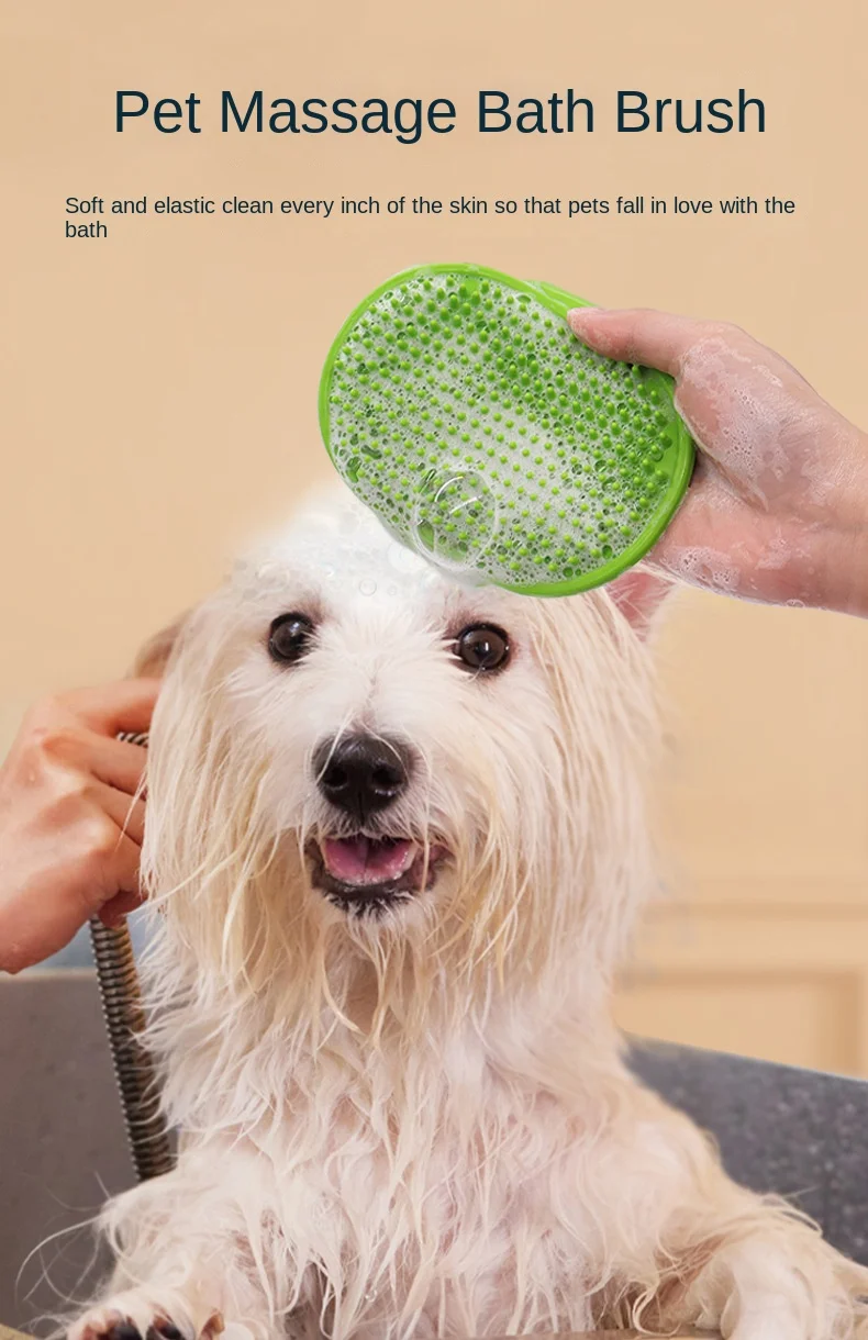 

Pet bath brush silicone dog bath artifact gloves massage brush cat brush tool cleaning suppliespet groomingpet hair removerchinc