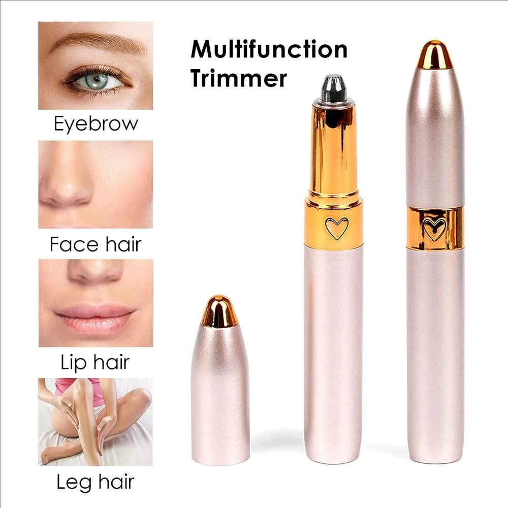 Electric Eyebrow Trimmer Rechargeable Portable Women Men Body Shaving and Nose Hair Beauty Painless Hair Removal Machine
