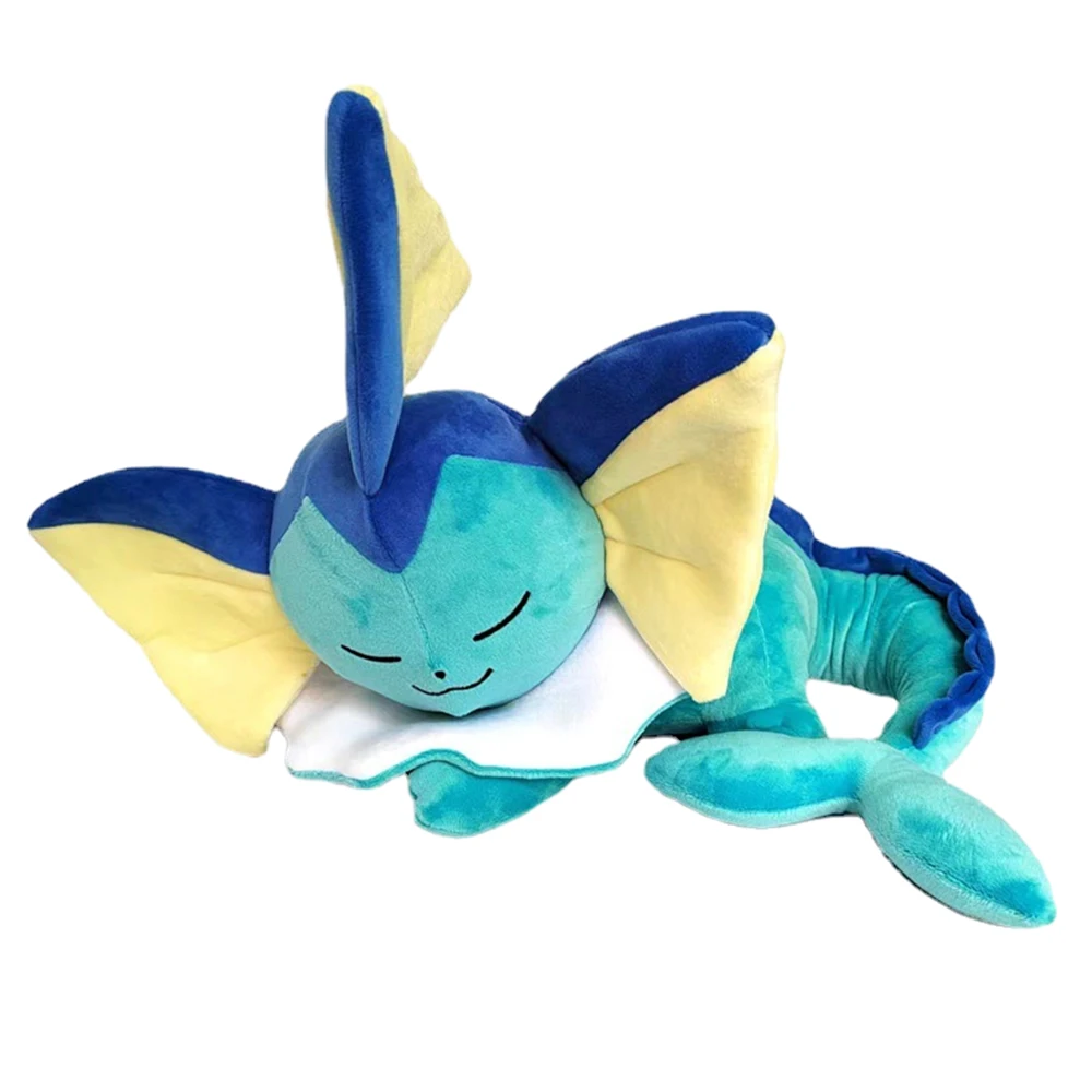 3 Sizes Sleeping Pokemon Vaporeon  Psyduck Plush Toys Cute Anime Soft Stuffed Peluche Doll Birthday gift for children