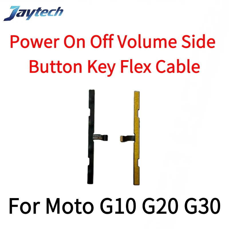 Motorola G9 Plus Power G 5G 2022 G30 전원 켜기 끄기 볼륨 측면 버튼 키 플렉스 케이블 교체 부품