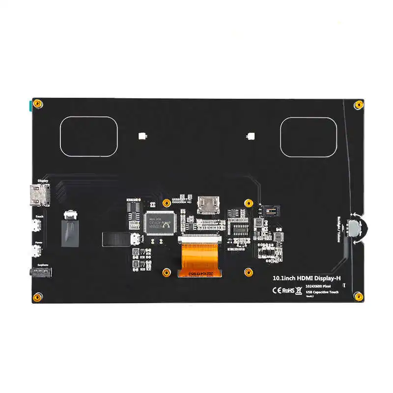Monitor de tela LCD HDMI Raspberry Pi de 10,1 polegadas, tela de toque capacitiva, ângulo de visão completo IPS HD, compatível com Raspberry Pi