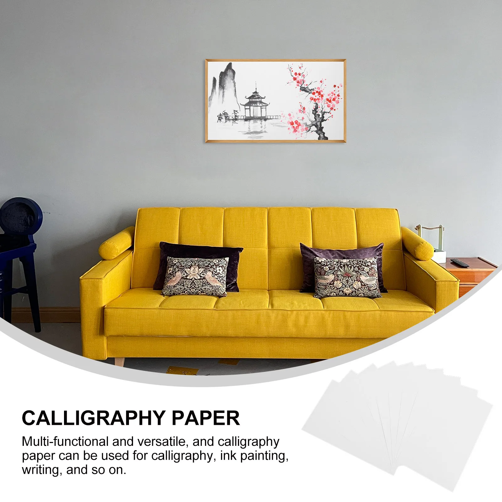 

10 Sheets Paper Calligraphy Writing Thick Smooth Multi Functional Ink Paper For Painting Painting Practical Durable