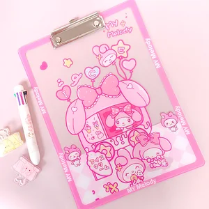 Sanrio Olá Kitty Pasta De Armazenamento De Impressão A Cores, Kuromi Cinnamoroll Melodia A4, Estudante Almofada De Escrita, Placa Clipe 10 principais vendas caderno anime a4 - №6