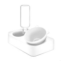 D7YB Pet for Cat Dog Bowl Automatic Feeder with Water Fountain Double Drinking Raised Stand Dish