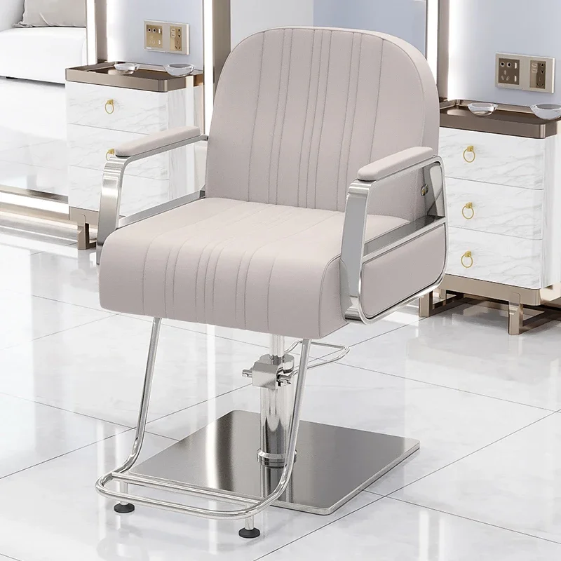 Silla de salón reclinable, cubierta de pedicura para Spa y cejas, sillas de barado de búho estéticas de cuero, ruedas de promoción de peluquero profesional inclinadas