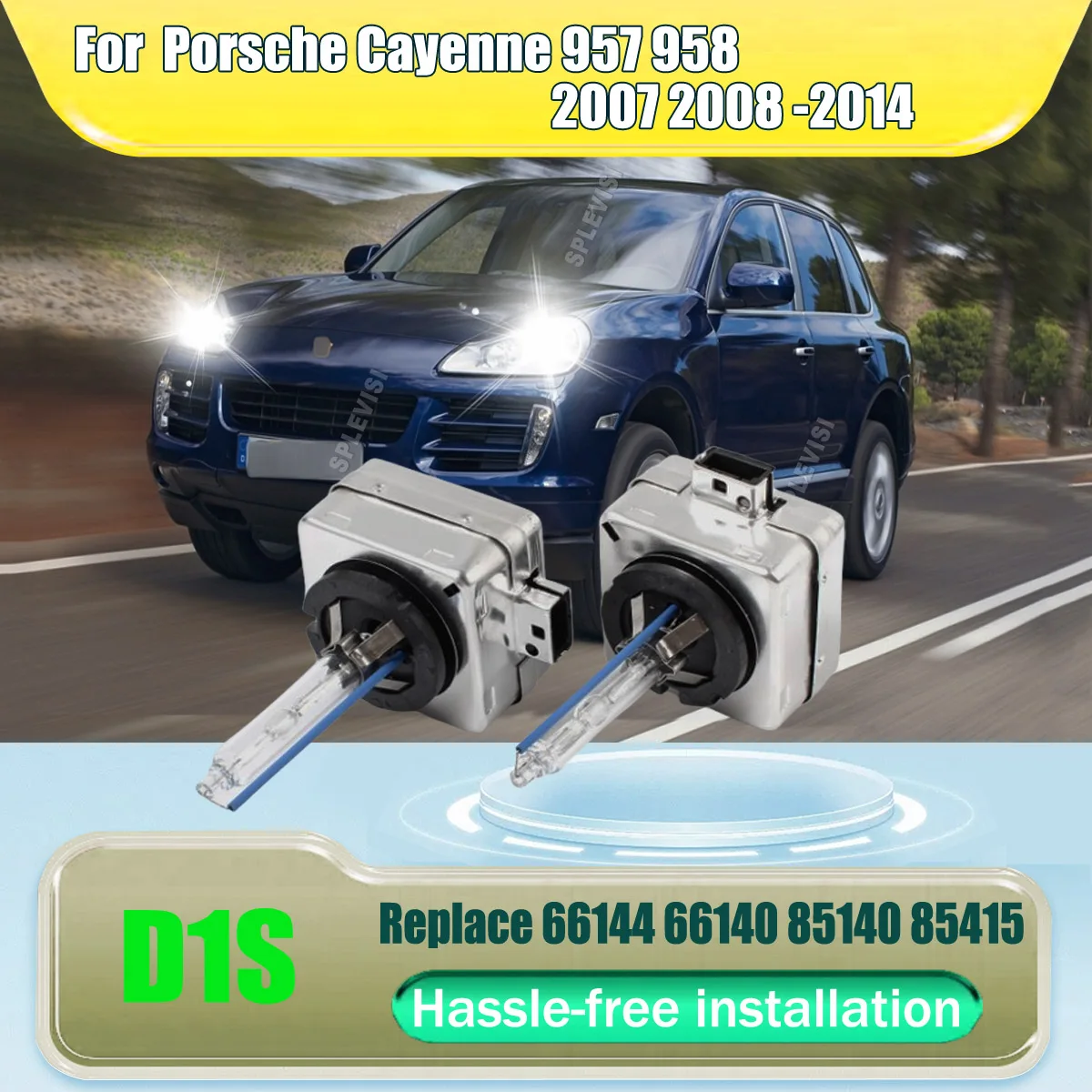 

D1S HID Headlight Bulbs 6000K- increased awareness of the risks For Porsche Cayenne 957 958 2007 2008 2009 2010 2011 2012-2014