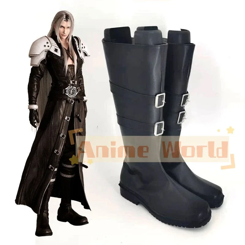 

2025 11 Final Fantasy VII Remake FF7 Sephiroth Обувь Сапоги для косплея