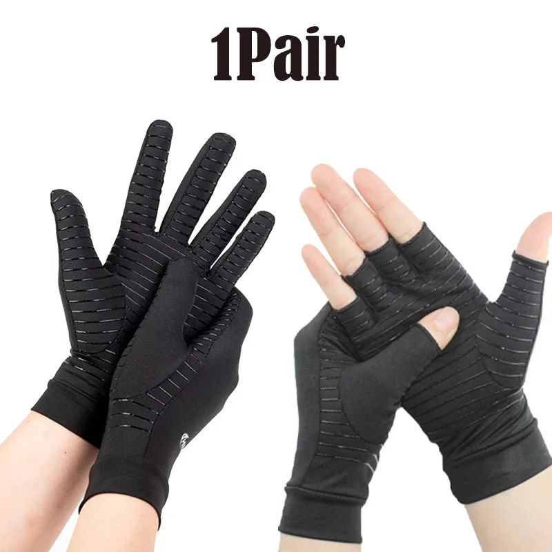 Herrenhandschuhe, Kupferfaser, Spandex, Touchscreen, Laufen, Sport, Winter, warme Fahrradhandschuhe, Vollfingerhandschuhe