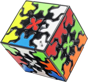 Qiyi dişli küp 3x3x3 üç boyutlu dişli yapısı zeka bulmacası küp 360 derece dönebilir mekanik dişli küp