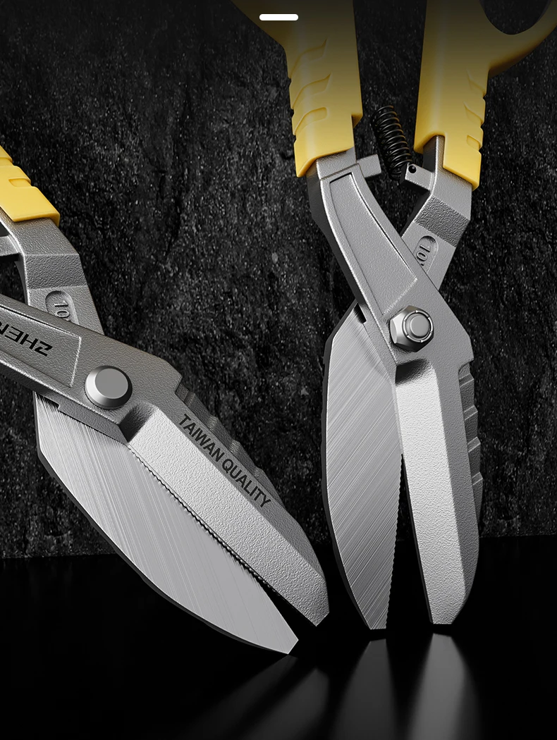 Blechschere für Industrielle Anwendungen: Robuste Schere für Eisenblech, Aluminium, Schnallenplatten, Edelstahl & Draht – Detail 10