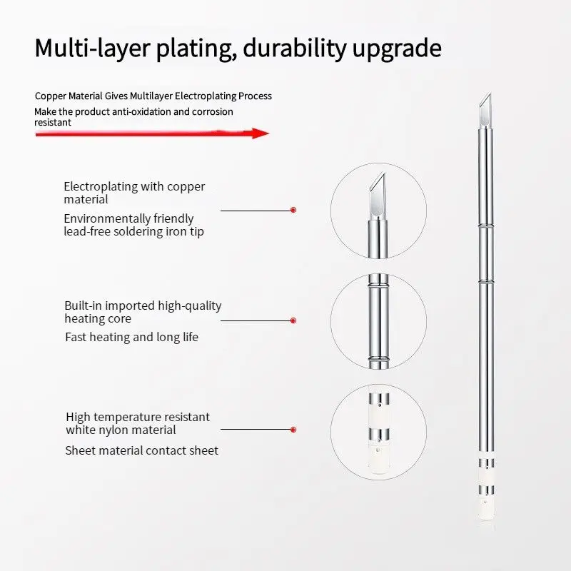 T12 Electric Soldering Iron Tips T12-K KU KL KF I ILS J02 JL02 JS02 BCF2 B2 For Hakko fx951 DIY Soldering Station Kits