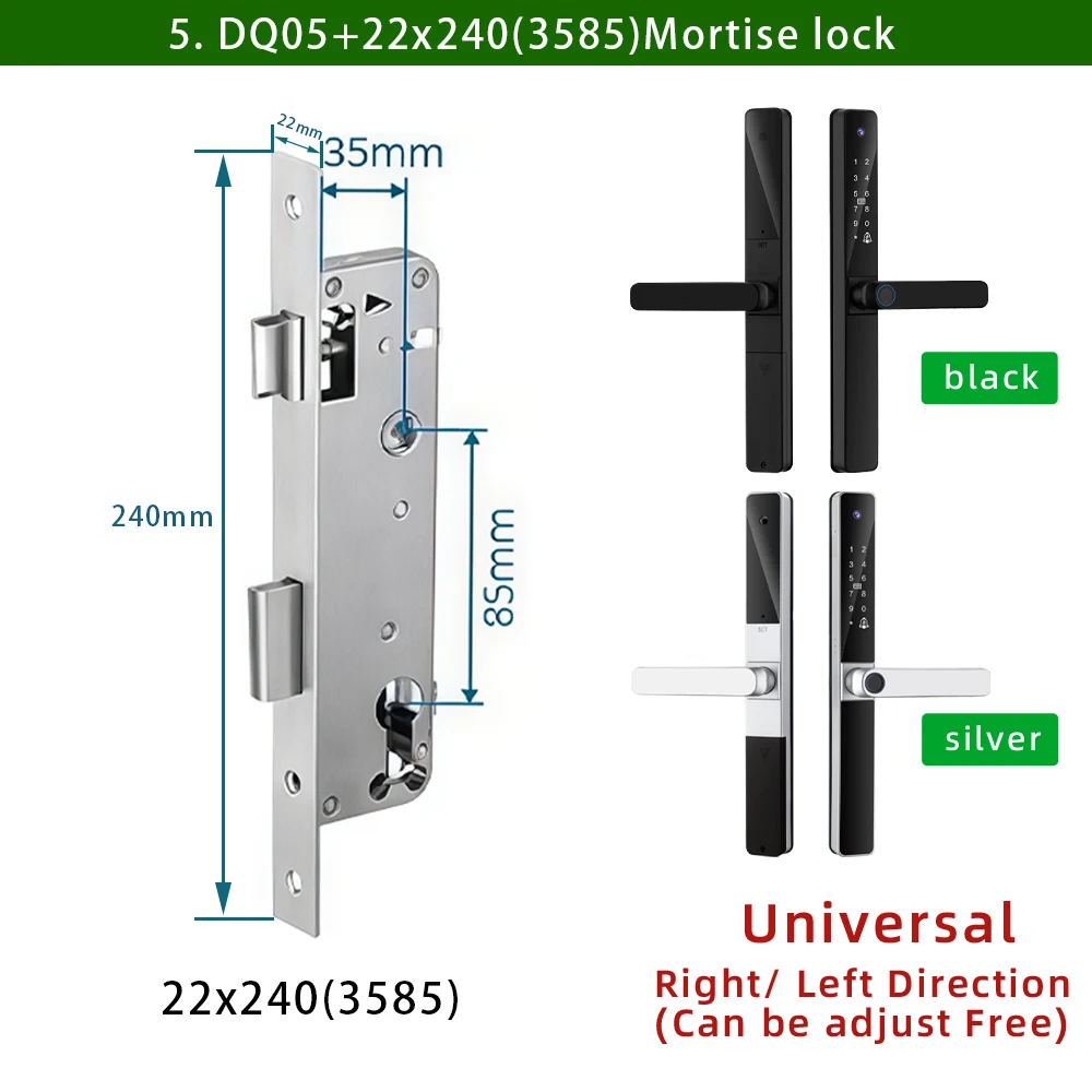 CDOK DQ05Tuya WiFi Smart Lock, IP66 Outdoor Waterproof, Visual Cat Eye, WiFi Remote Unlocking, Fingerprint Lock, Password Lock, image 3