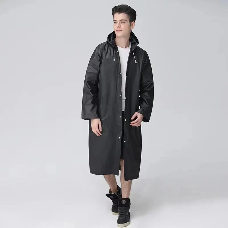 High Quality 1piece EVA Unisex Raincoat Thickened Raincoat Women Waterproof Men Black Camping Waterproof Rainwear Suit