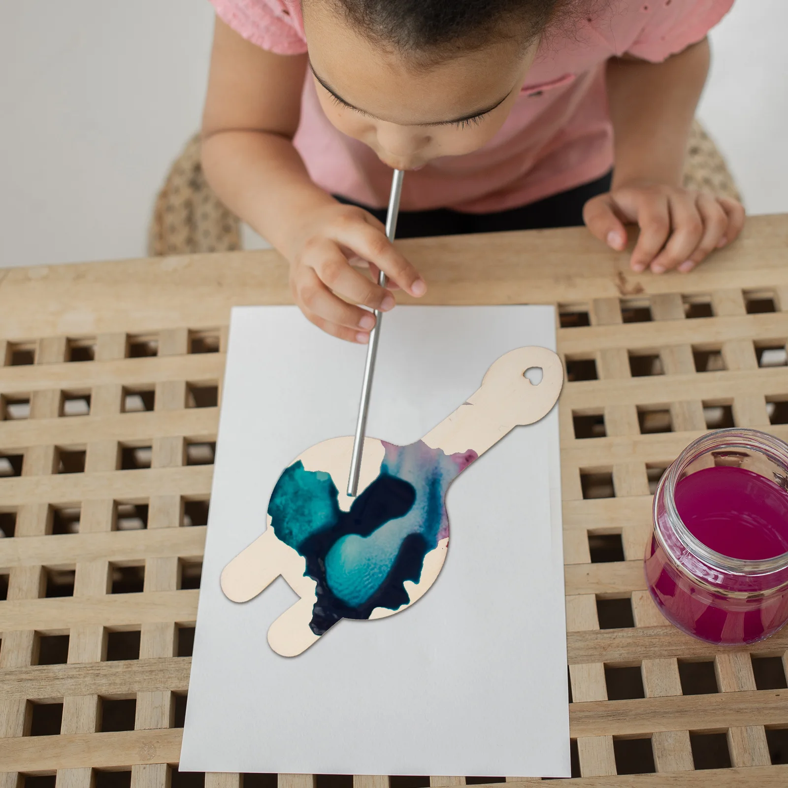 

8Pcs Wooden Cosmetic Mirror Diy Handheld Mirrors Adorable Kids Accessory Household Mirror Toy For Dressing Table