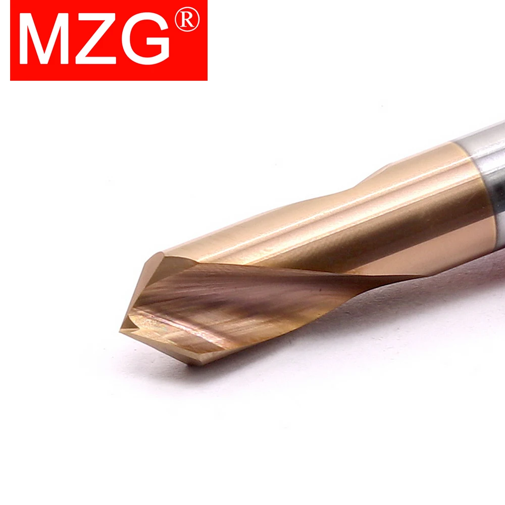 MZG 120 Dgrees HRC60 Spot Drill Bit Point Carbide Coated Tungsten Carbide Steel Point Angle for Machining Hole Chamfering Tools