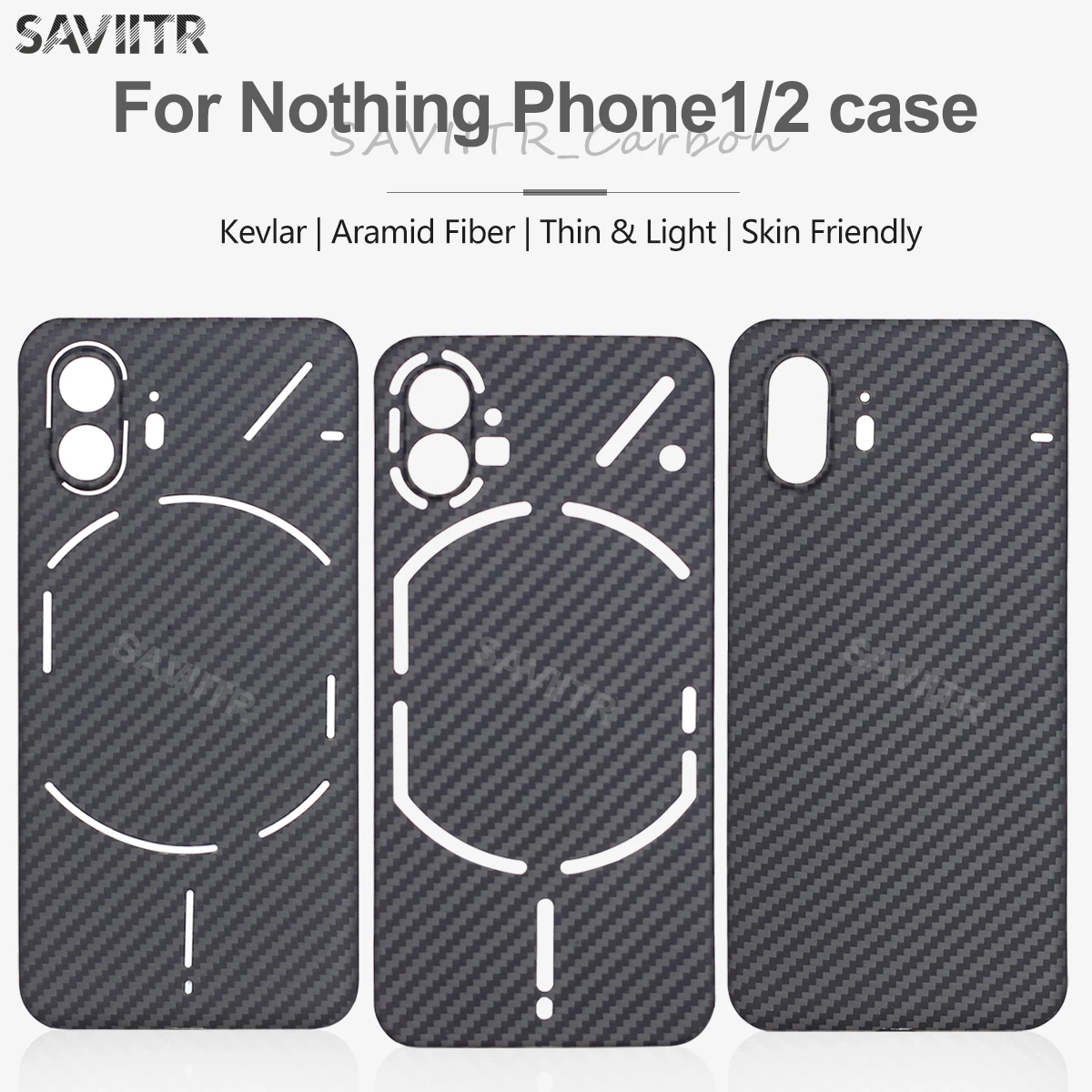 

Чехол SAVIITR из настоящего углеродного волокна для телефона Nothing 2, ультратонкий чехол из арамидного волокна с защитой от падения, деловой жесткий чехол Nothing phone 1