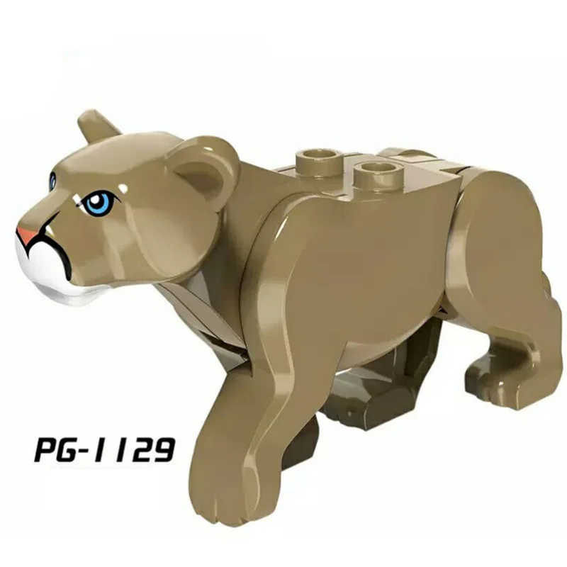 Animals Figures Classic Building Block The Zoo African Elephants Camel Tiger Building Blocks Mini Action Figure Bricks Toys
