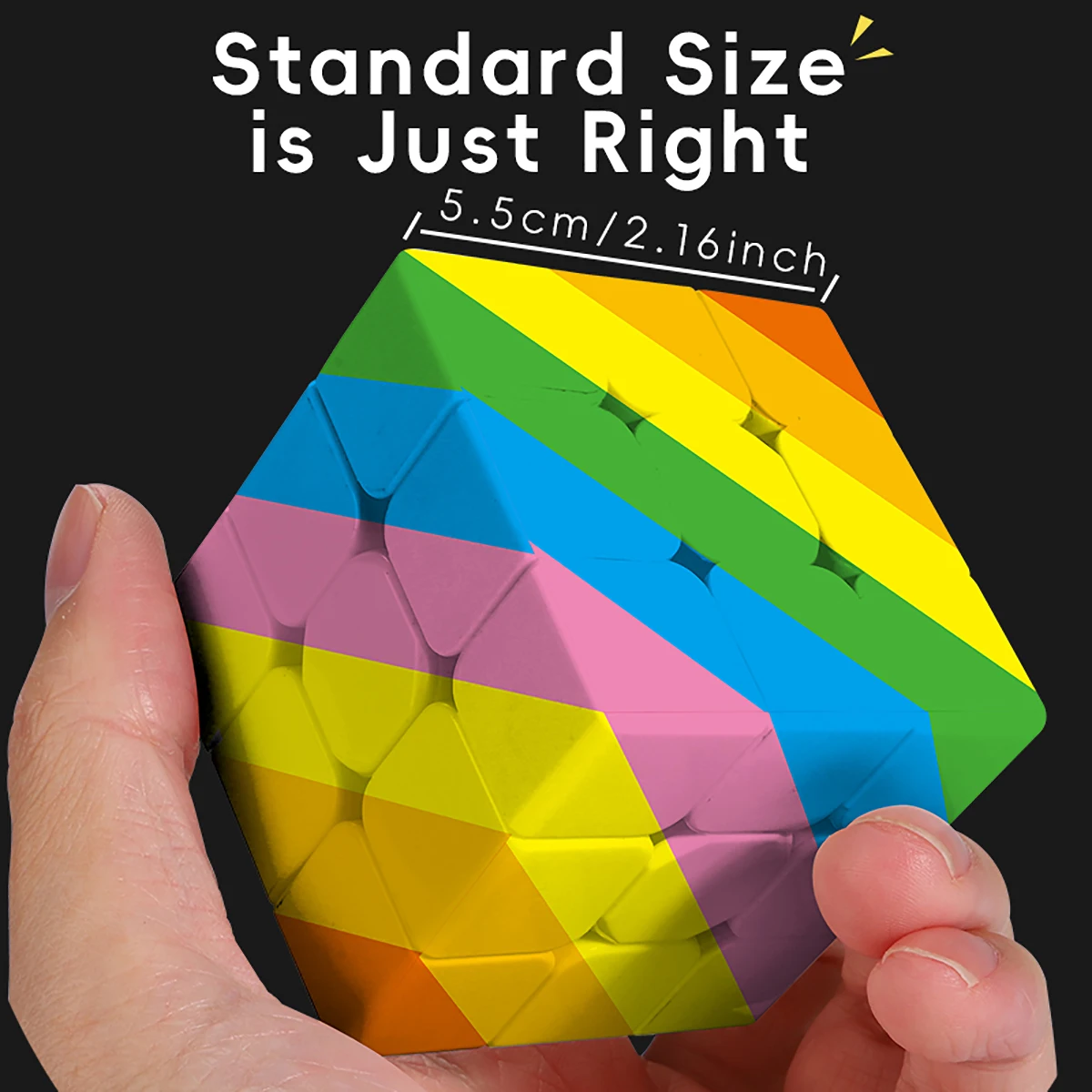 Magiczna kostka 3x3x3 z nadrukiem UV 3D, tęczowe paski, kostka antystresowa, profesjonalna, płynna, szybka gra, zabawka dla dzieci, prezent