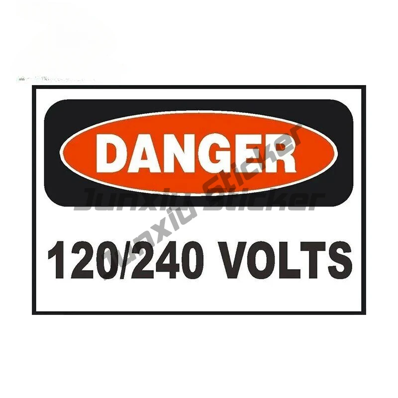 Warning Danger danger high voltage Hazard Be careful there is electricity Vinyl Sticker Car Truck Window Decal Electric Shock