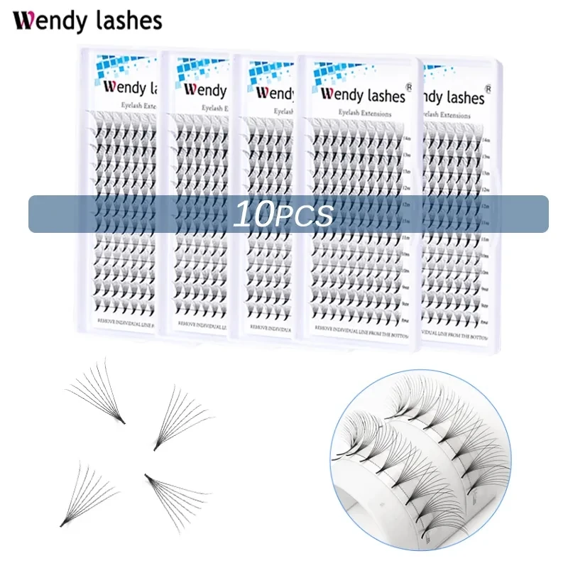 

5/10pcs Premade Fan Eyelashes 10D Russian Volume Lashes Faux Mink Sharp Stem Volume Lash Extensions