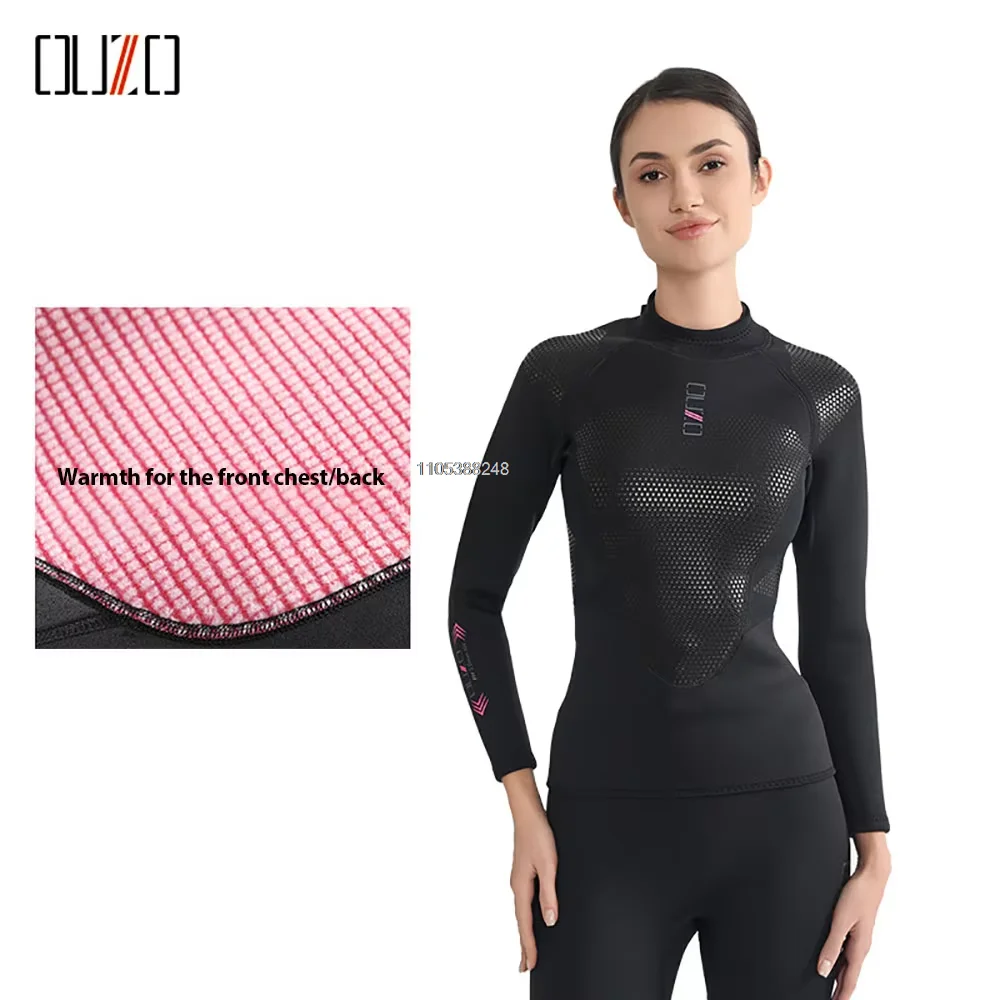 3MM Neoprene Wetsuit Men Diving Jacket Long Sleeve Snorkeling Coat Male Surfing Winter Jacket Fishing Thermal Swimwear