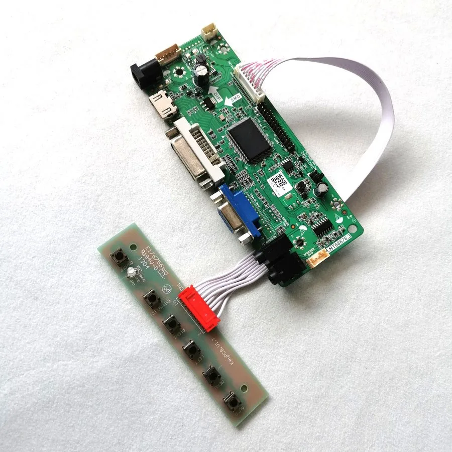 

For LM250WF1 LM230WF1 LM230WF2 MNT68676 LCD Controller Board VGA DVI HDMI-Compatible 30Pin LVDS 1920*1080 4CCFL Kit DIY Display