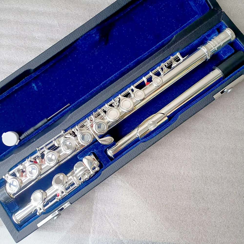 

Top Japan Silver Flute YFL-311SL Professional Cupronickel C Key 16 close Hole 311SL Flute Silver Plated Musical Instruments