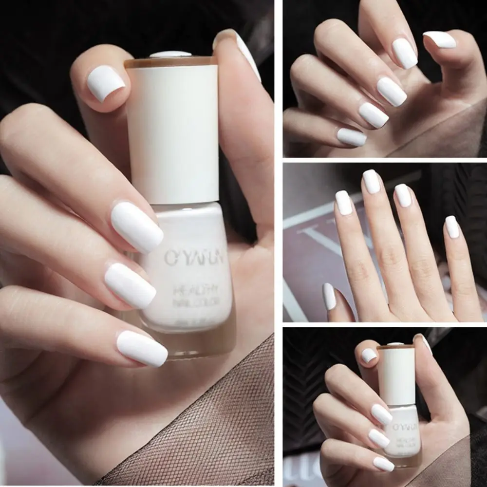 광택 8ml 매니큐어 노 베이크 빠른 건조 찢어지는 네일 아트 매니큐어 거짓 손톱 네일 아트 오일리 무드 매니큐어 여성