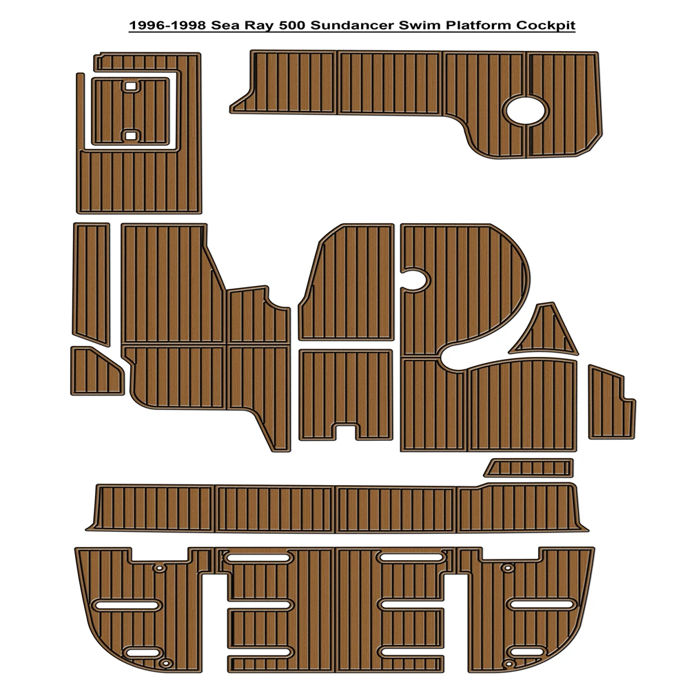 

1996-1998 Sea Ray 500 Sundancer Платформа для плавания Кокпита Pad Лодка Пена EVA Искусственный тиковый коврик для пола SeaDek Стиль морской коврика Клей