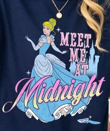 T-shirt Disney Vintage Princess Cenerentola Meet Me at Midnight per uomo e donna - Camicia base per tutte le stagioni in puro cotone