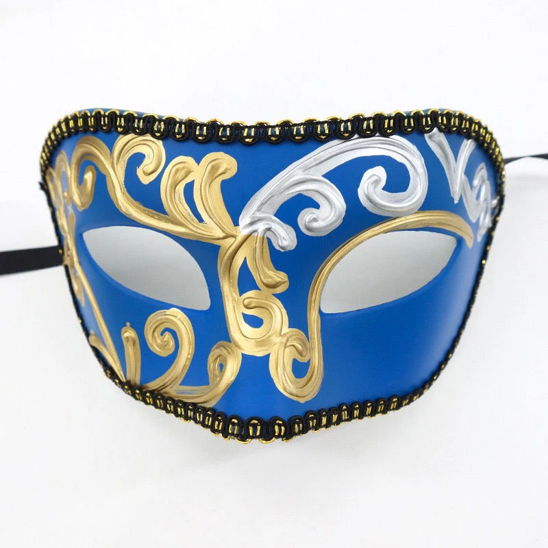 

Masquerade Masks For Men Venetian Chinese Style Vintage Retro Lace Mask Carnival Cosplay Mardi Gras Party Halloween Gold Silver