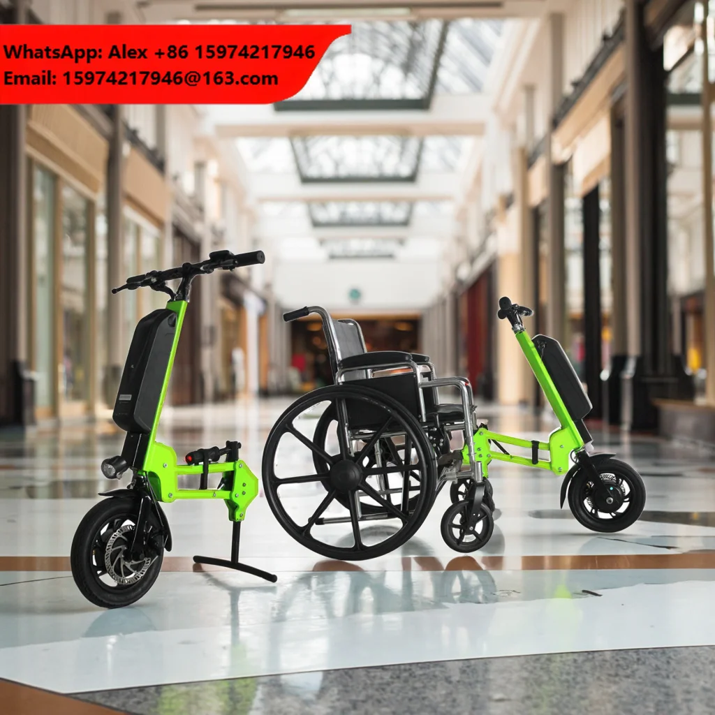 Disable Handicapped Trailer Handbike Power Attachment Electric Wheelchair Handcycle Conversion Kit For Manual Wheelchair