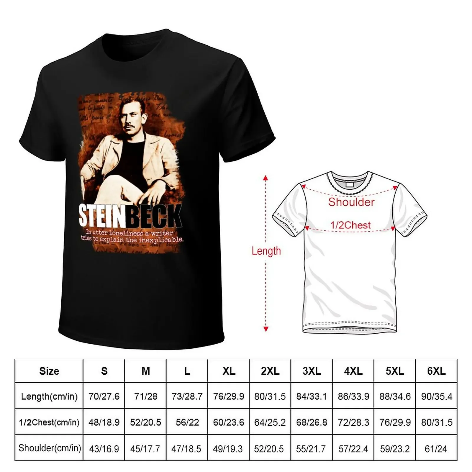 John Steinbeck T-Shirt customizeds graphic t shirts anime tshirt workout shirts for men