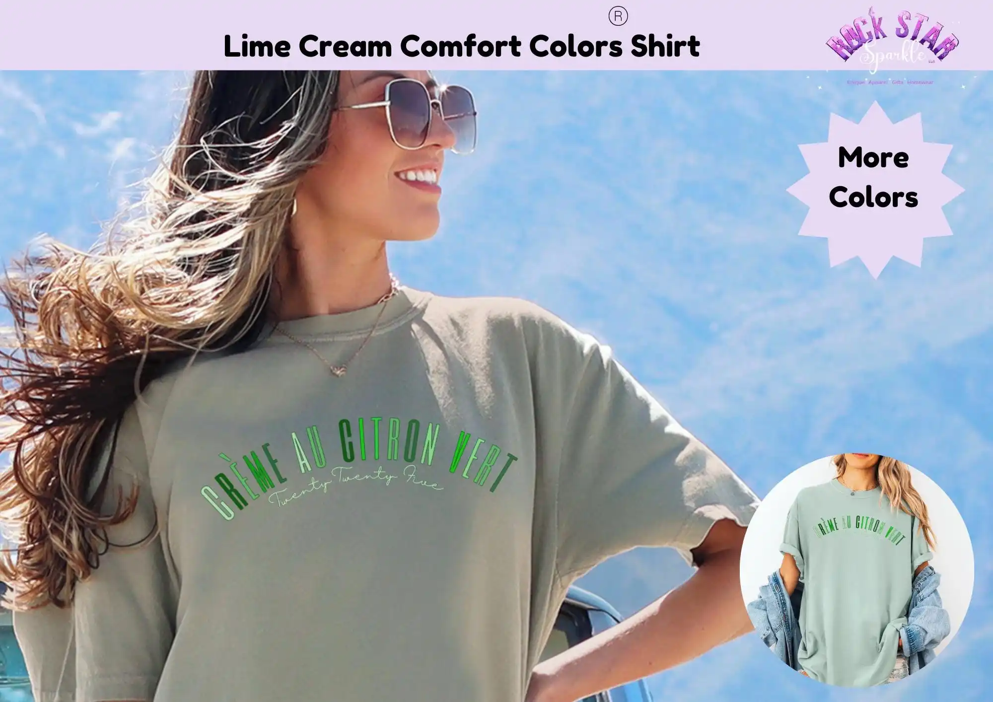 Lime Cream T-Shirt für Sie Etsy Color Of The Year Comfort Colors Cream Au Citron Vert Übergroß im Trend
