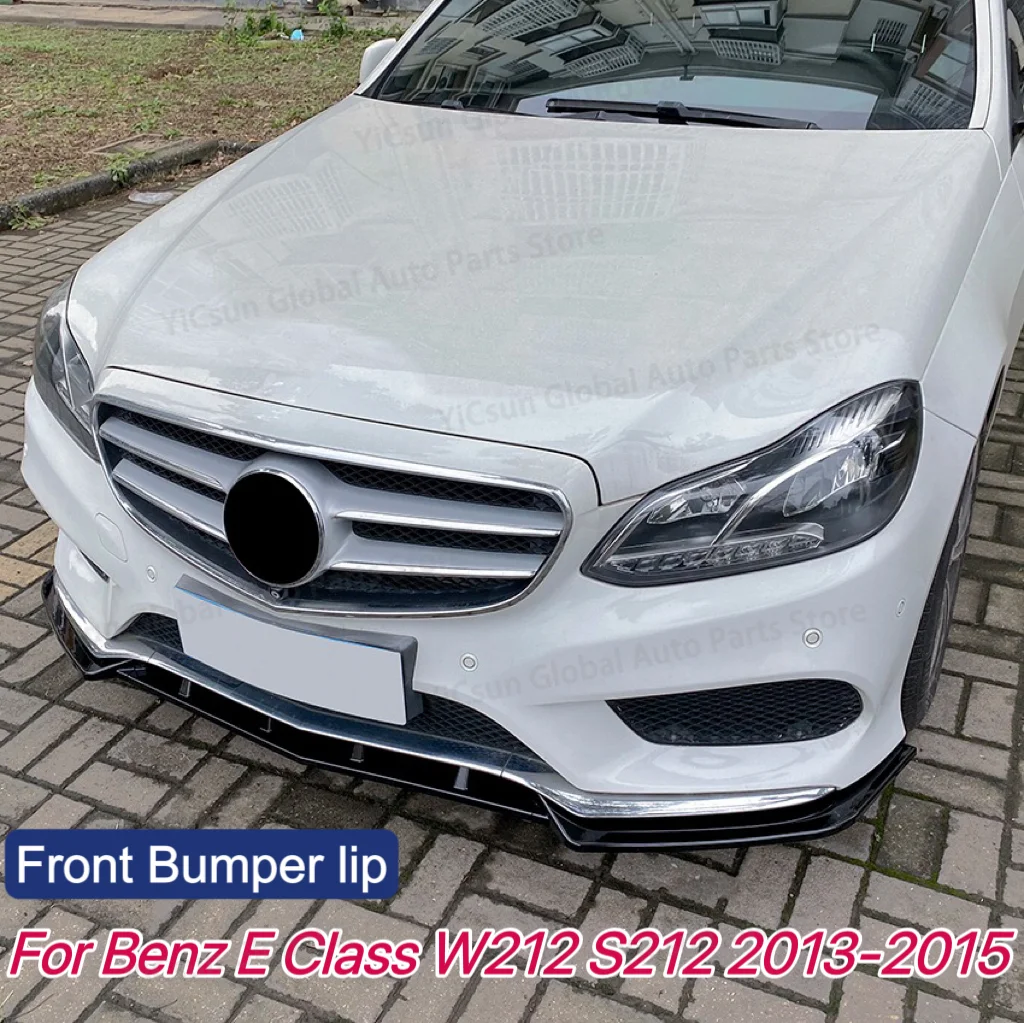 

For Mercedes Benz W212 S212 E Class Facelift Front Bumper Lip Spoiler Splitter BodyKits Diffuser Car Accessories 2013 2014 2015