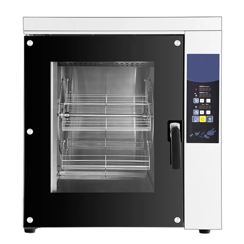 

Commercial Stainless Steel Deluxe Automatic Rotary Hot Air Circulation Roasted Chicken Bakery Equipment Desktop Electric
