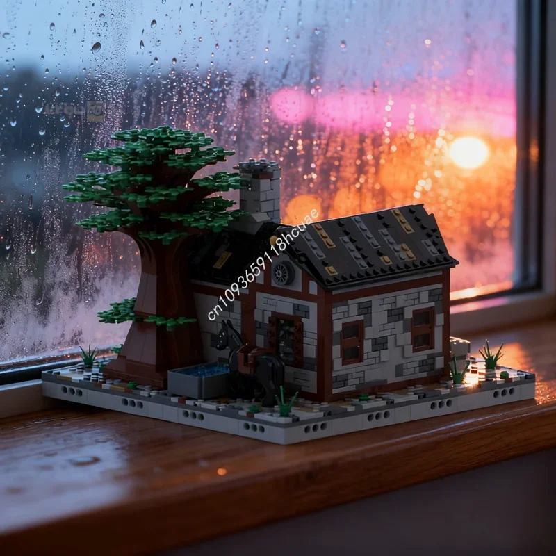 

1694 шт. MOC, средневековая кузнечная модульная замковая модель, строительные блоки, рождественский подарок, сборные игрушки, идея, кирпич для детей, день рождения