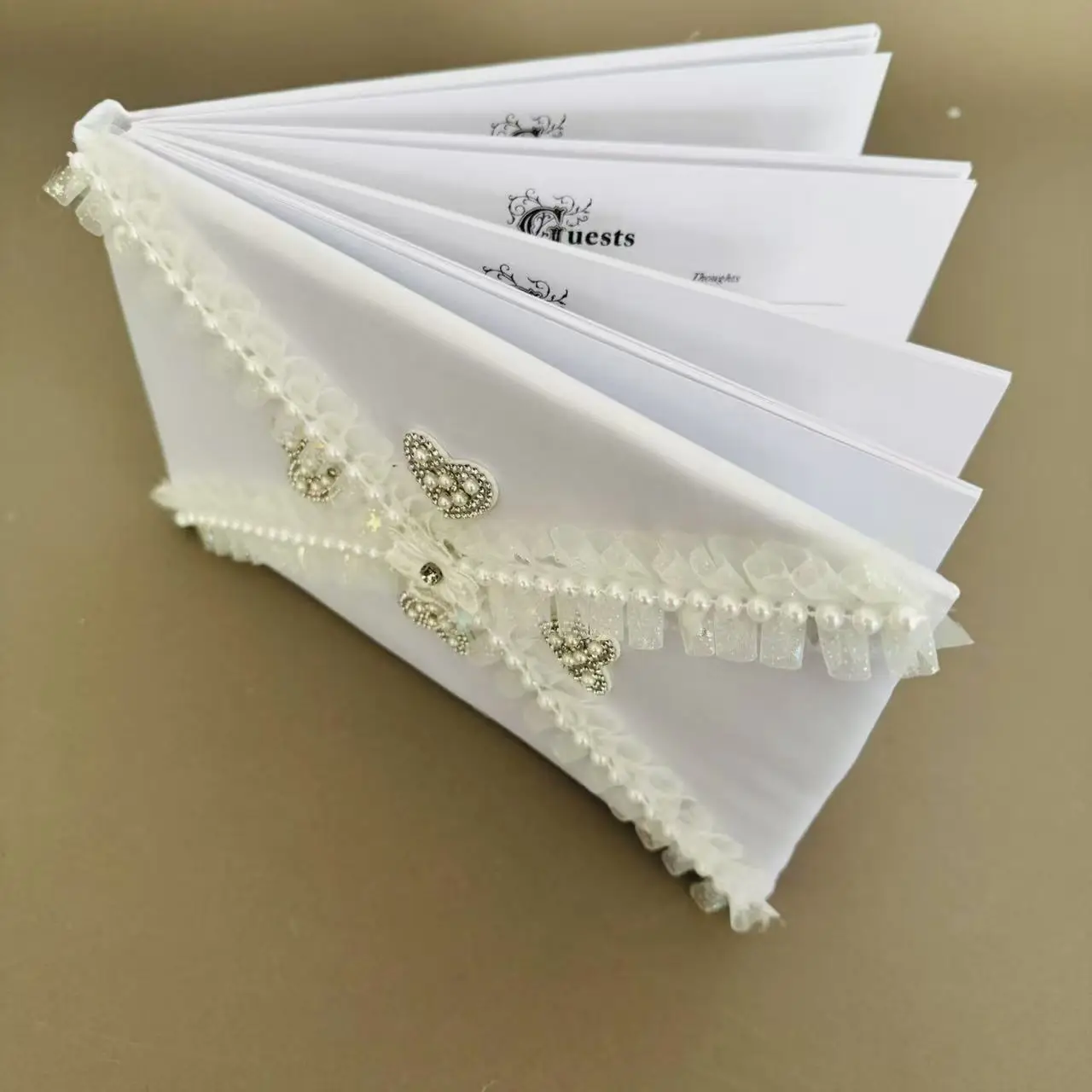 كتاب لافتة ضيوف الزفاف الرومانسي - كتاب توقيع للأزواج والأصدقاء الجدد لتسجيل ذكرياتهم والزفاف