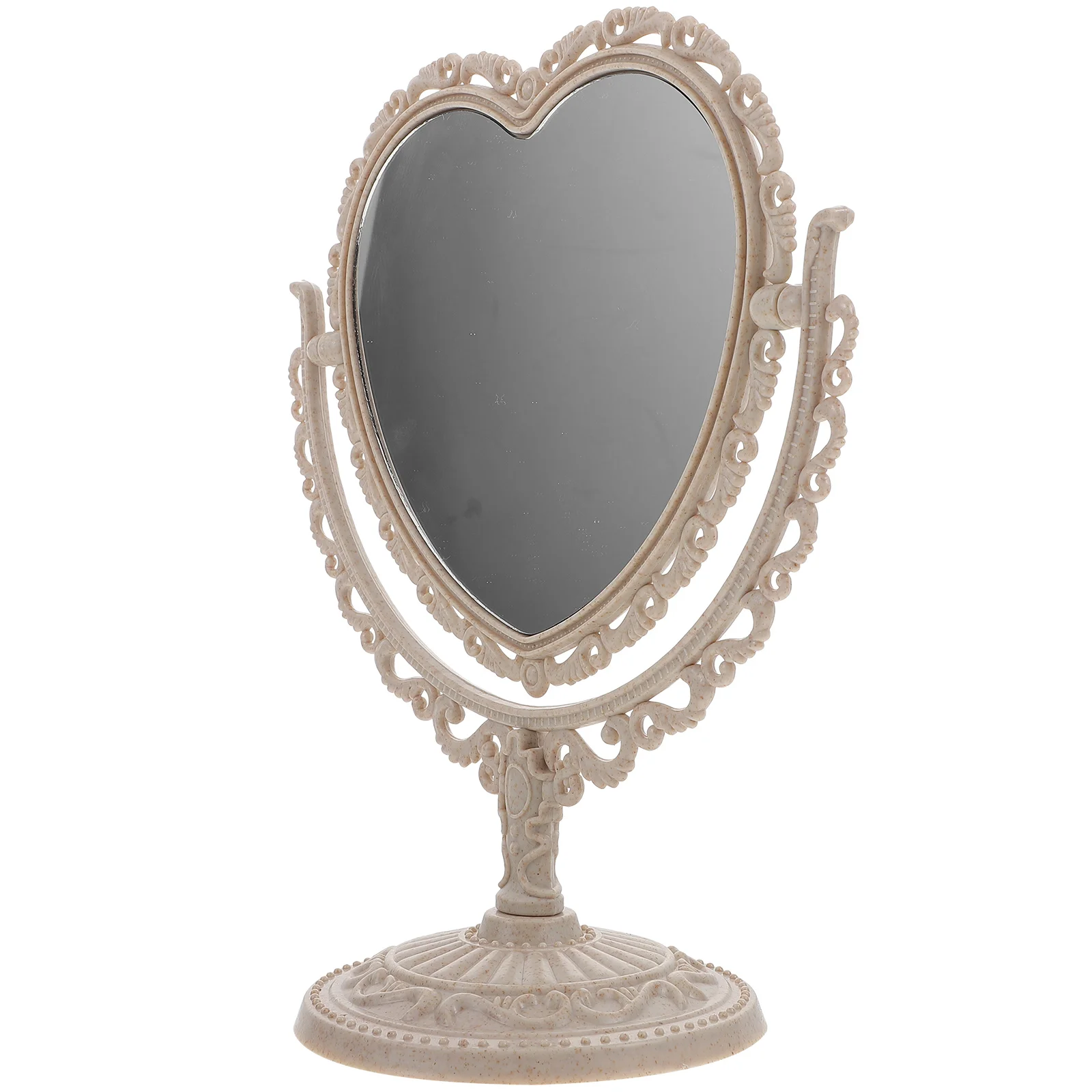 

Rotating Vanity Mirror Tabletop Makeup Rotatable Vintage Decor Dressing Adorn Desktop Dining Girl