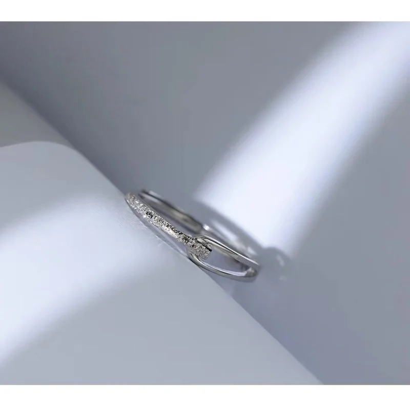 Buyee 925 Sterling Silver Female Ring Finger White Zircon Thin Ring for Women Fashion Fine Jewelry Circle Gift - Image 6