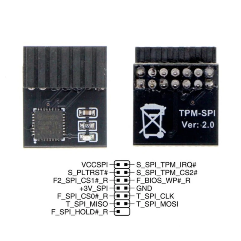 14 Pin TPM SPI 2.0 Security Processor Enhances Encryption And Motherboard Compatibility 896C