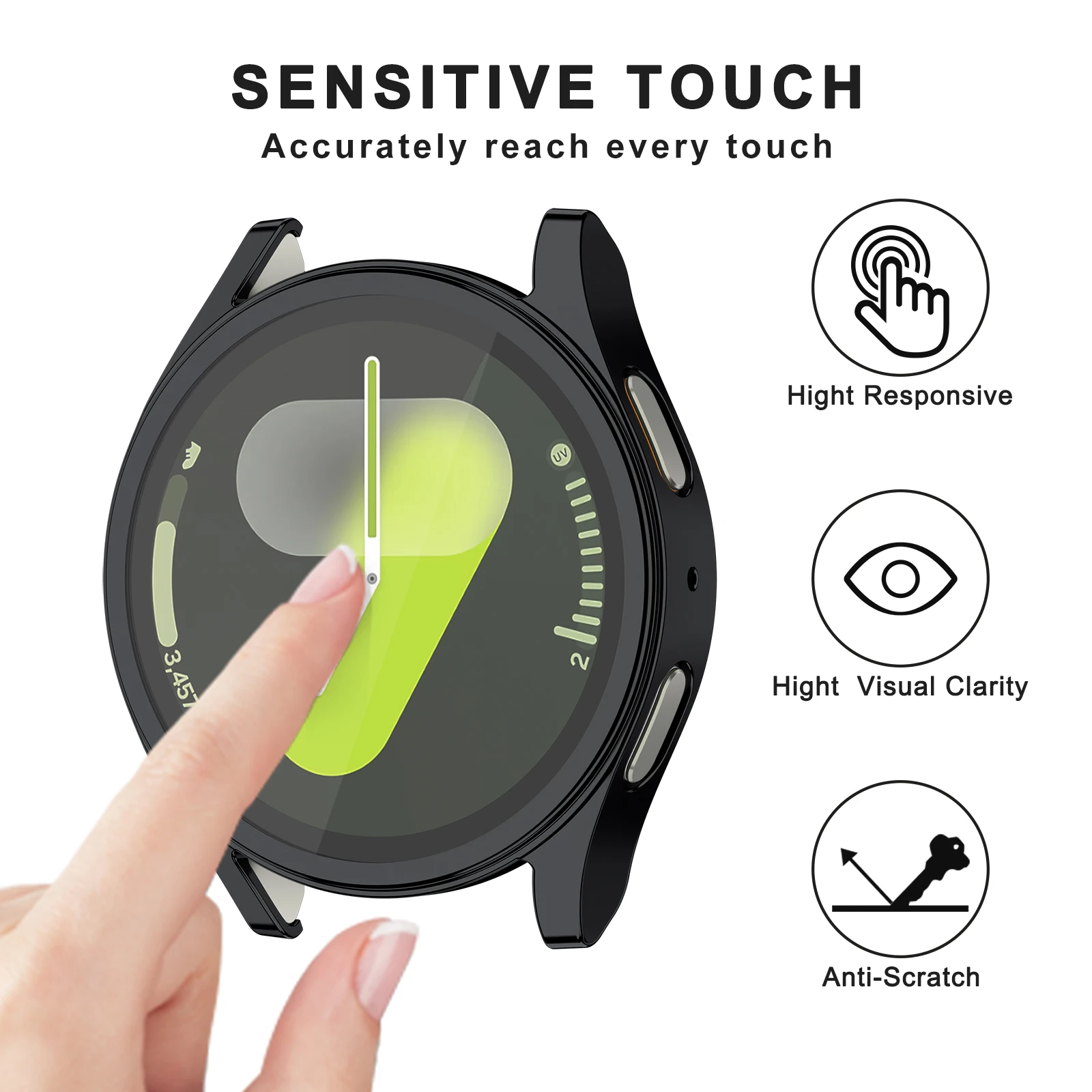 Чехол из ТПУ для часов Samsung Galaxy Watch 7, 40 мм, 44 мм, защитная пленка для экрана, жесткий защитный чехол, бампер для Galaxy Watch 7, 40 мм, 44 мм