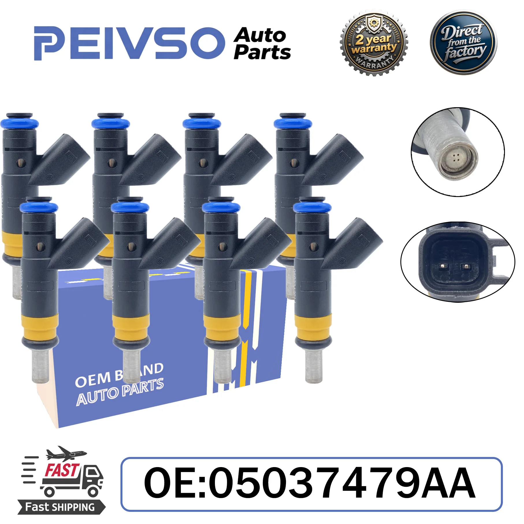 

8x Fuel Injectors 05037479AA 5037479AA for Dodge Charger 2006-2018 Durango 2009-2018 RAM 1500 2500 3500 2011-2017 5.7L