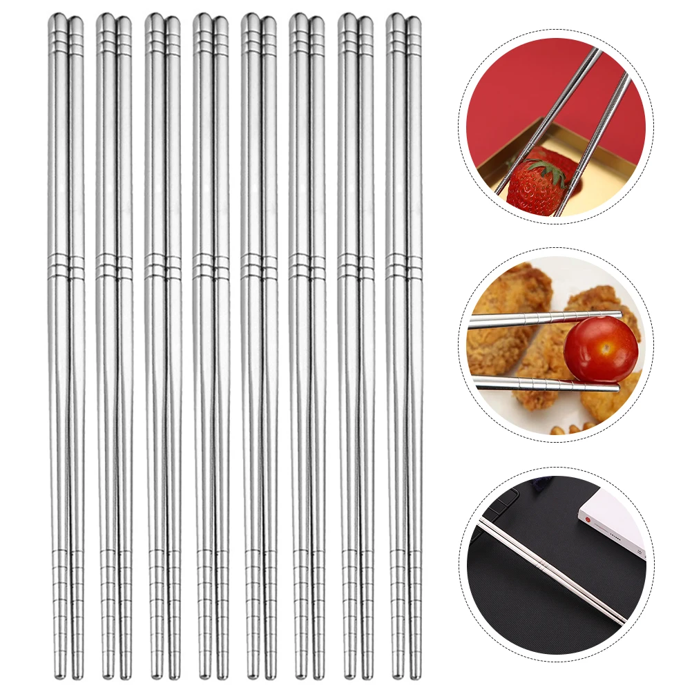 

10 Pairs Daily Use Dinner Chopstick Anti-slip and Anti-scalding Chopsticks Reusable Dishwasher Safe Toddler