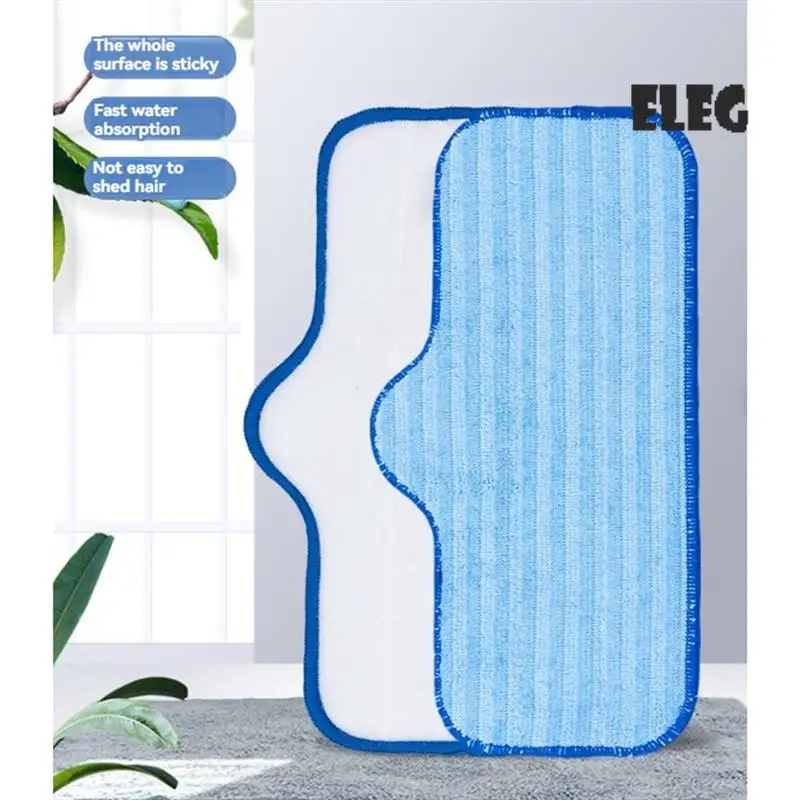 ELEG-6PCS Almohadillas de microfibra para fregona Dupray, limpiador a vapor limpio, reutilizable, lavable a máquina para pisos de piedra de azulejos de madera dura