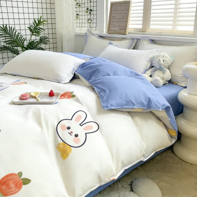 Hypoallergenic Duvet Cover Hotel Collection Soft Durable All Year Round Anti-Dust Mite Easy Care Bedroom Linen Set Quilt Cover
