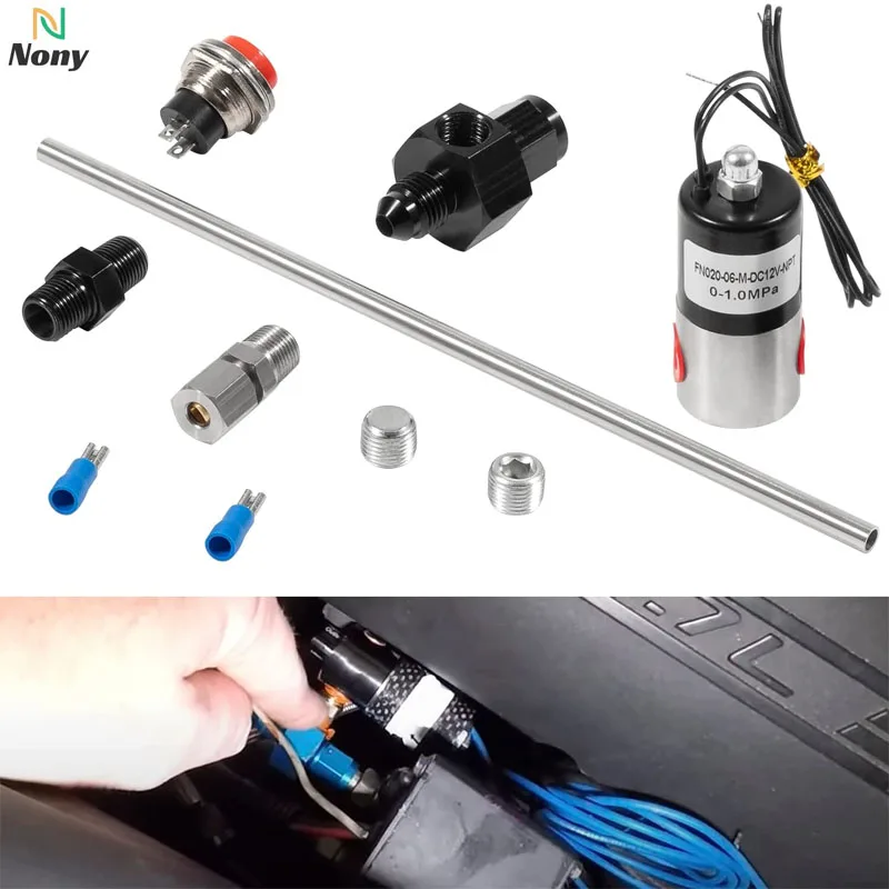 16030NOS 4AN Line Purge Valve Kit with Instructions ,Fitting Release Trapped Air /Gaseous Nitrous