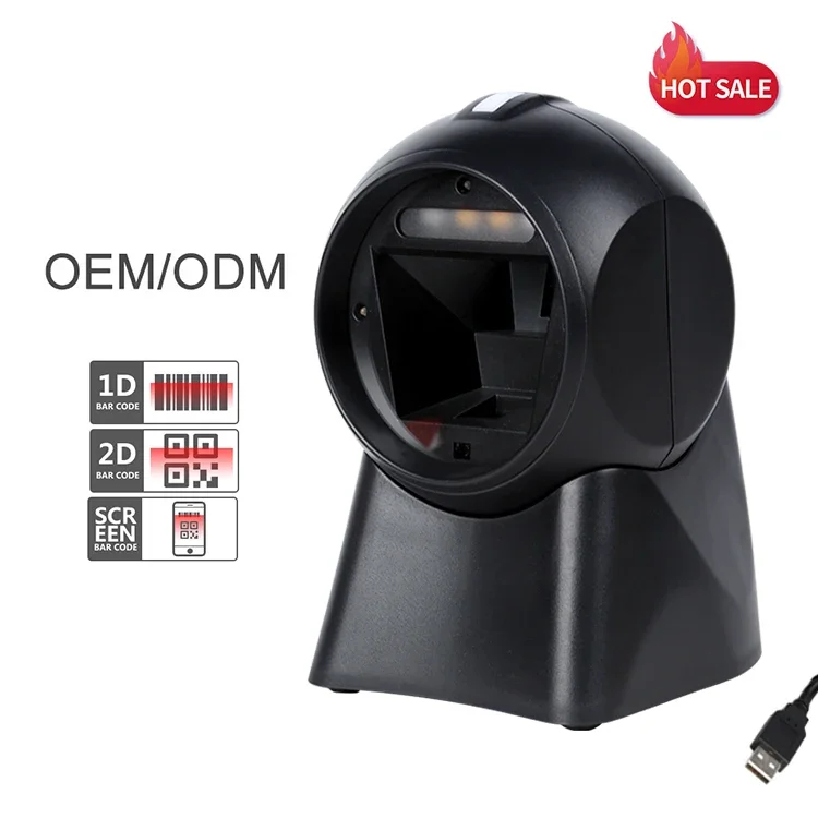 

Edoo Omnidirectional Barcode Scanner Desktop 1d 2d Laser Scanners Qr Bar Code Reader For Cashier Bookshop Supermarket