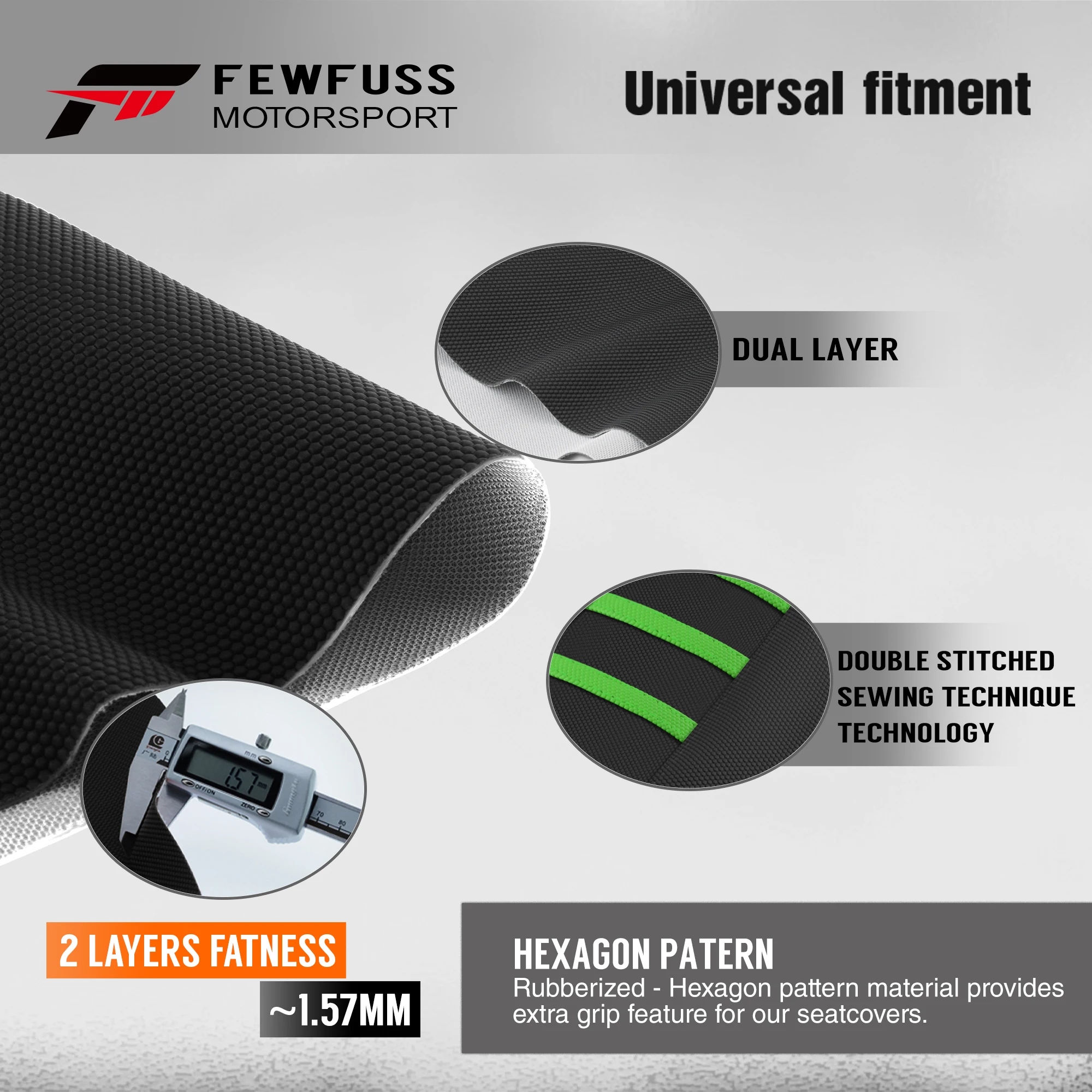 

FEWFUSS Rib Ribbed Gripper Seat Cover in Waterproof Set Protection Antislip Upset Apply to For SXF EXC WR KXF CRF YZF TC TE